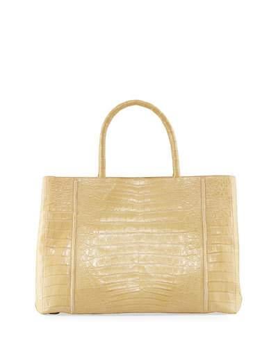 Crocodile Large Sectional Tote Bag,