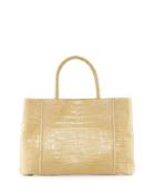 Crocodile Large Sectional Tote Bag,