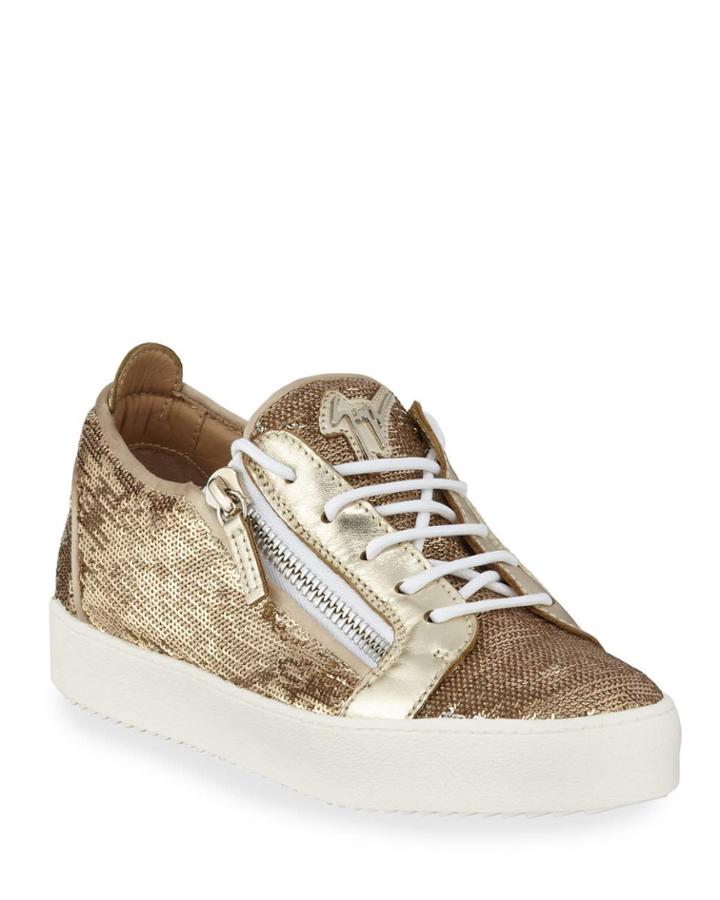 Sequined Metallic Low-top