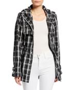 Hooded Plaid Jacket