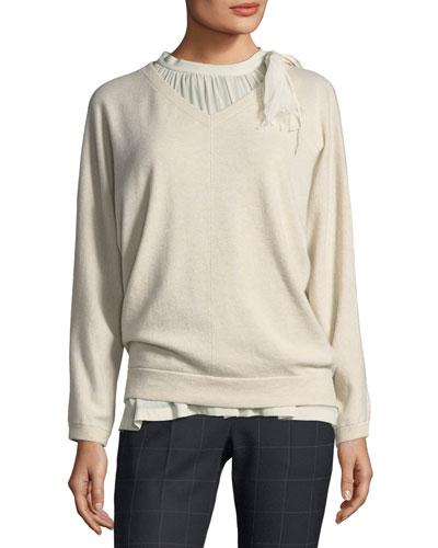 Cashmere Floral-detail Top