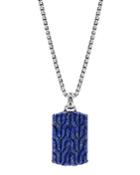 Men's Batu Lapis Lazuli Dog Tag Necklace