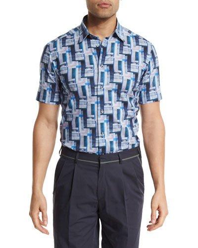 Geometric-print Short-sleeve Sport