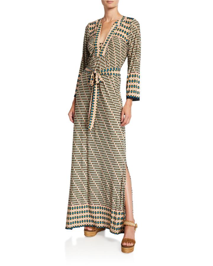 Plus Size Geo-print Classic Caftan