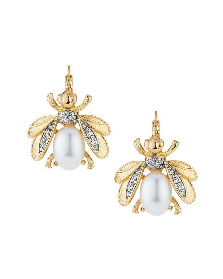 Pearly Bee-drop Earrings