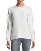 Fringed-trim Long-sleeve