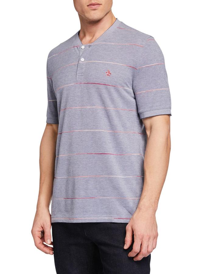 Men's Spacedye Stripe Henley T-shirt