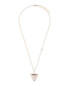 18k Triangular Mother-of-pearl Necklace, Rose/white