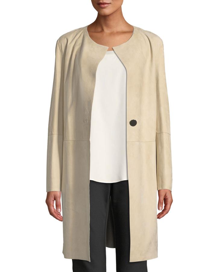 Francine Leather Topper Coat