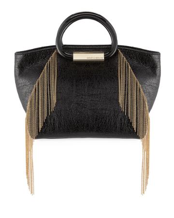 Karlie Golden Fringe Satchel Tote Bag