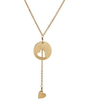 Fixed Heart Lariat Necklace