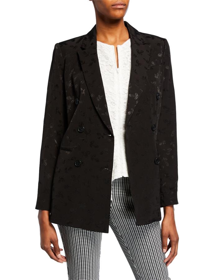 Jacquard Double Breasted Blazer