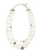 Triple-strand Baroque Keshi Pearl Necklace