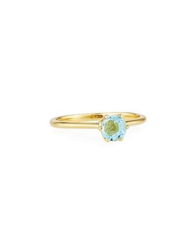 Rock Candy&reg; 18k Mini Blue Topaz Solitaire Ring,