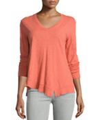 Slouchy High-low Long-sleeve Tee