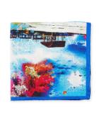 Tropical-print Silk Pocket