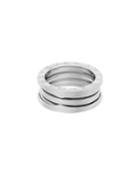 B.zero1 18k White Gold 3-band Ring,