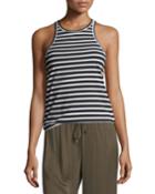 Striped Jersey Racerback Tank Top