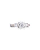 Triple Round Cz Crystal Ring, Clear