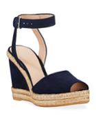Waycool Suede Wedge Espadrilles