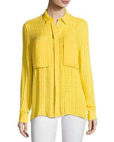 Charlotte Patch-pocket Blouse, Yellow