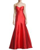 Majesty Sweetheart-neck Mermaid Gown, Vermillion