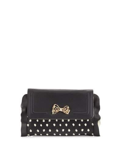 Flouncing Around Wallet On A String, Black/white