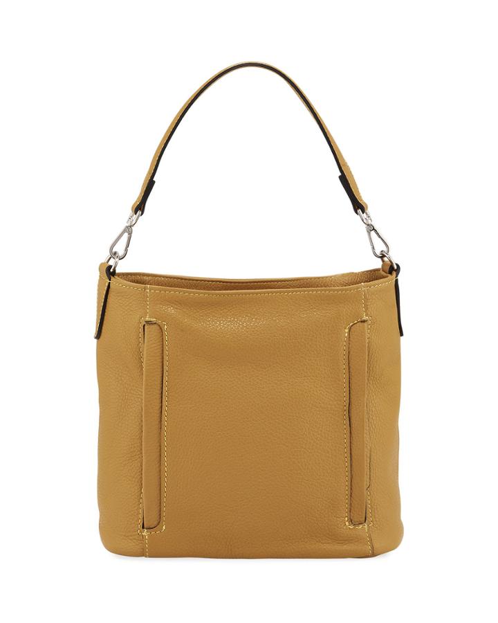 Leather Dual-zip Hobo Bag
