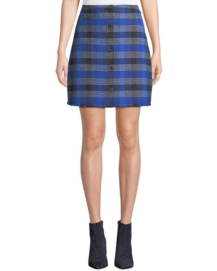 A-line Button-front Check