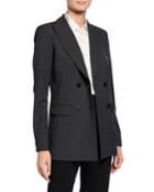 Renee Double-breasted Wool-blend Blazer