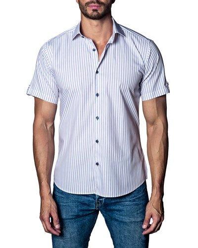 Pinstriped Short-sleeve