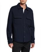 Men's Solid Stretch-poplin