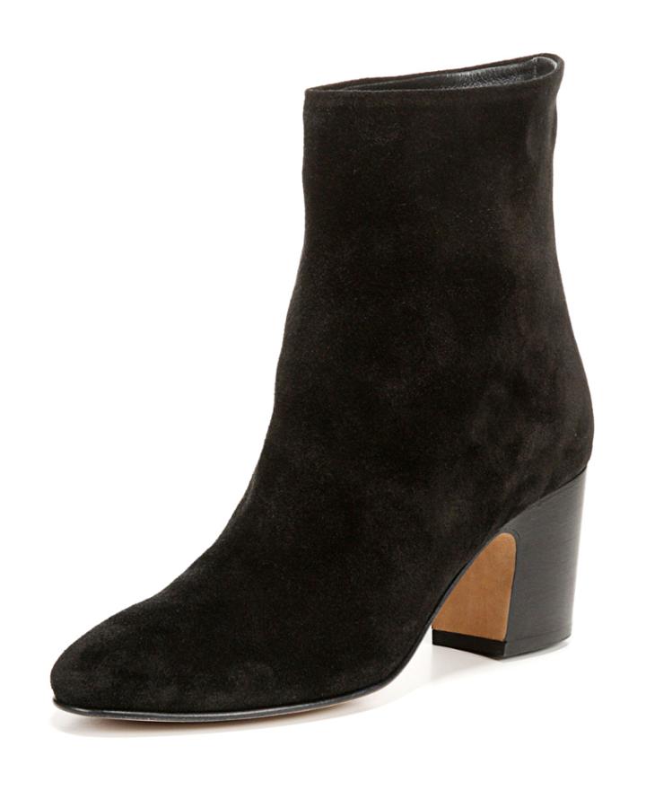 Dryden Suede Block-heel Bootie