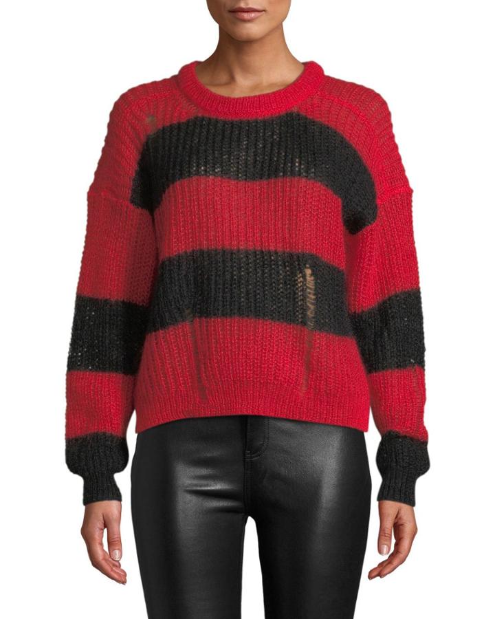 Gaby Striped Distressed