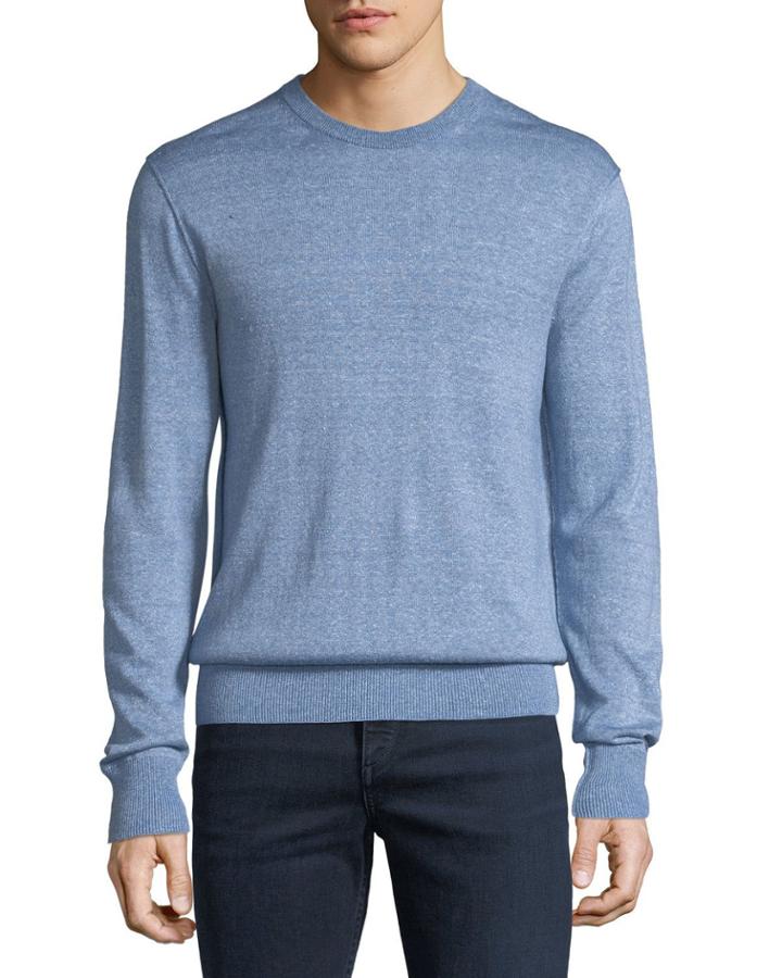 Men's Dean Merino/linen Crewneck
