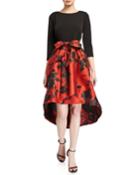 Floral High-low 3/4