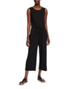 Sleeveless Drawstring Crop Jumpsuit