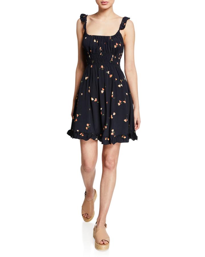Gemma Ruffle-hem Fit-and-flare Dress
