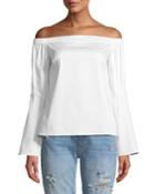 Felicia Off-the-shoulder Bell-sleeve Blouse