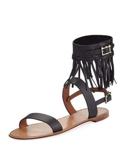 Fringed Flat Leather