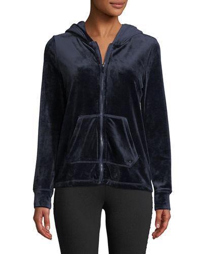 Velvet Zip-up Hoodie