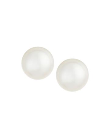 Belpearl South Sea White Pearl Stud Earrings,