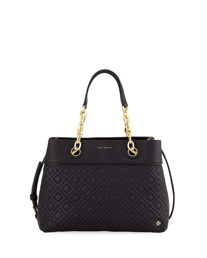 Fleming Small Quilted Leather Tote Bag