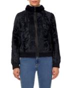 Lamb Fur Jacket With Mink Fur Collar