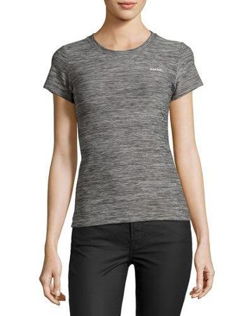 Space-dye Crewneck Top, Black