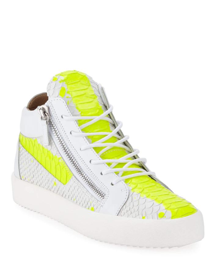 Men's Neon Snake Double Zip Mid-top