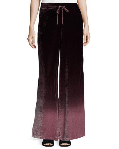 Bryson Ombre Velvet Pants, Burgundy