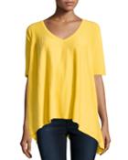 Minnie Rose Ottoman V-neck Tunic, Sunshine (yellow), Women's,