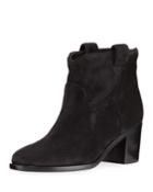 Nikki Suede Ankle Boot, Black