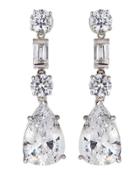 Cz Mixed-shape Drop Earrings